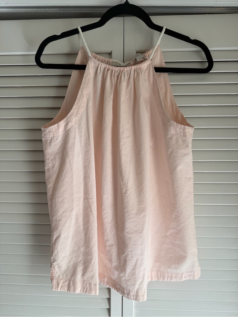 LOFT Pale Pink Rope-Strap Halter Camisole